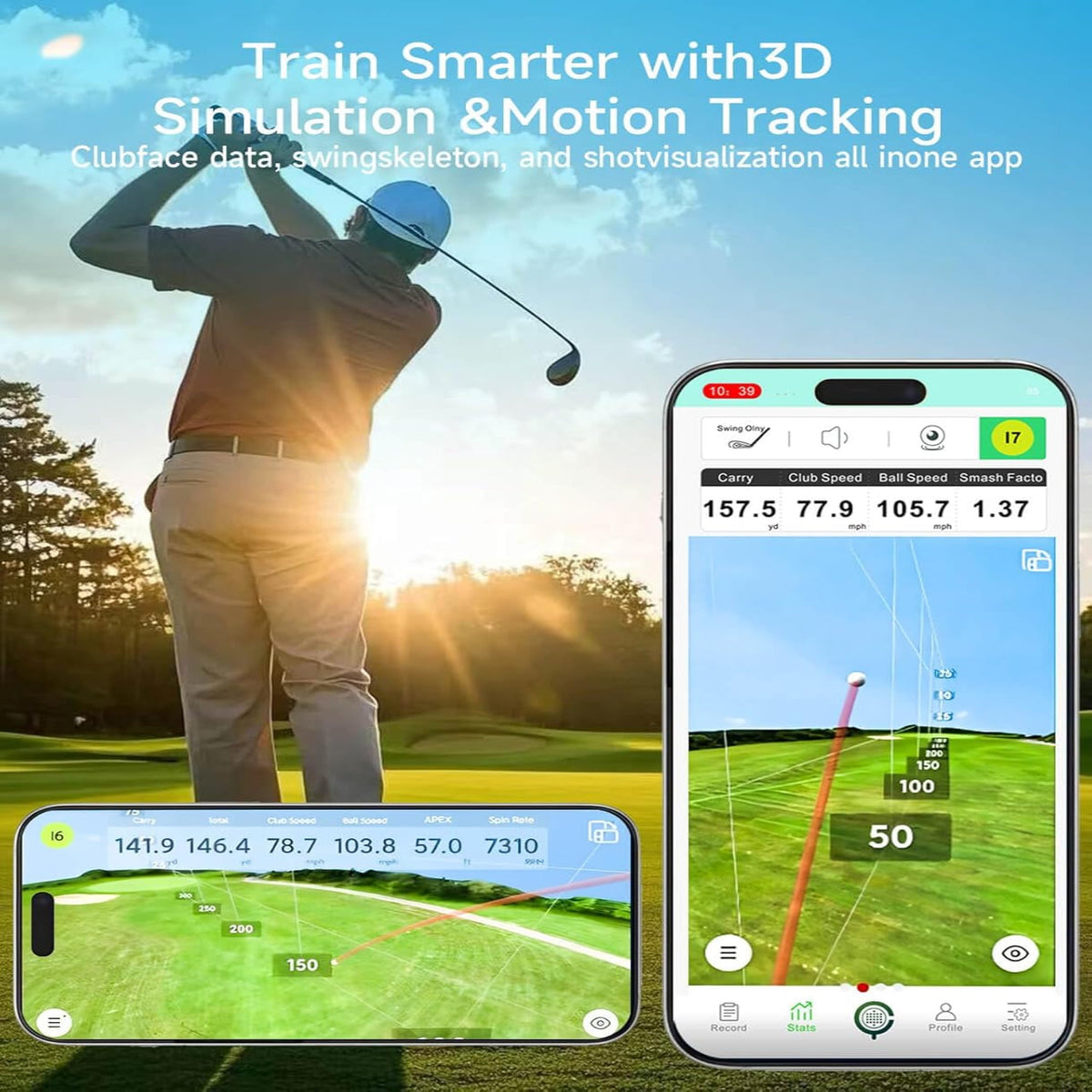 Golf Launch Monitor , Simulators for Home & Training，Golf Swing Analysis — product view 7
