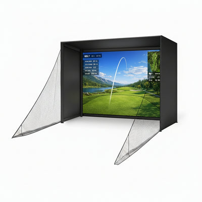 Golf Simulator Enclosure Kit 10 X 8 Ft with 4K-Ready Impact Screen