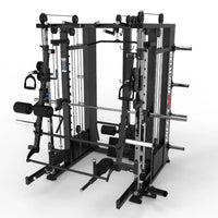 Smith Machine Built for Commercial Training, Triple Cable System, 3 Weight Stacks, 1000+ Exercises — product view 2